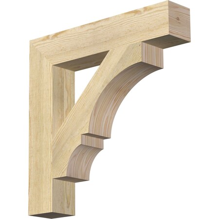 Balboa Block Rough Sawn Bracket, Douglas Fir, 4"W x 22"D x 22"H